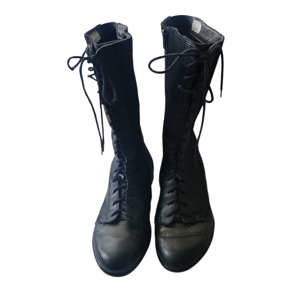 NAOT Knee Length Women Boot Leather Nubuck Elastic Size EU 39 / US 9